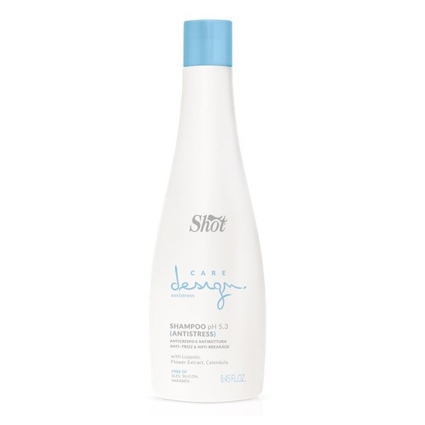 Шампунь увлажняющий Анти-стресс против ломкости волос Shot Care Design Antistress Shampoo 250 мл